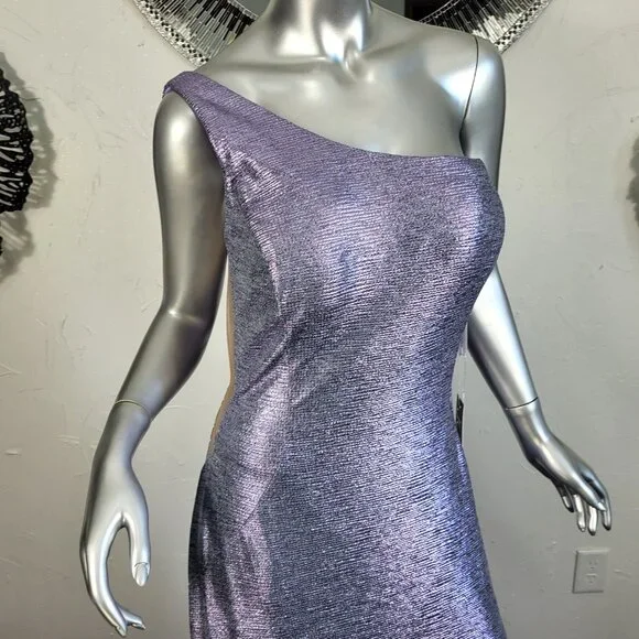 NWT~$530~JOVANI~18/20~LAVENDER MAXI MERMAID ONE SHOULDER PROM EVENING DRESS